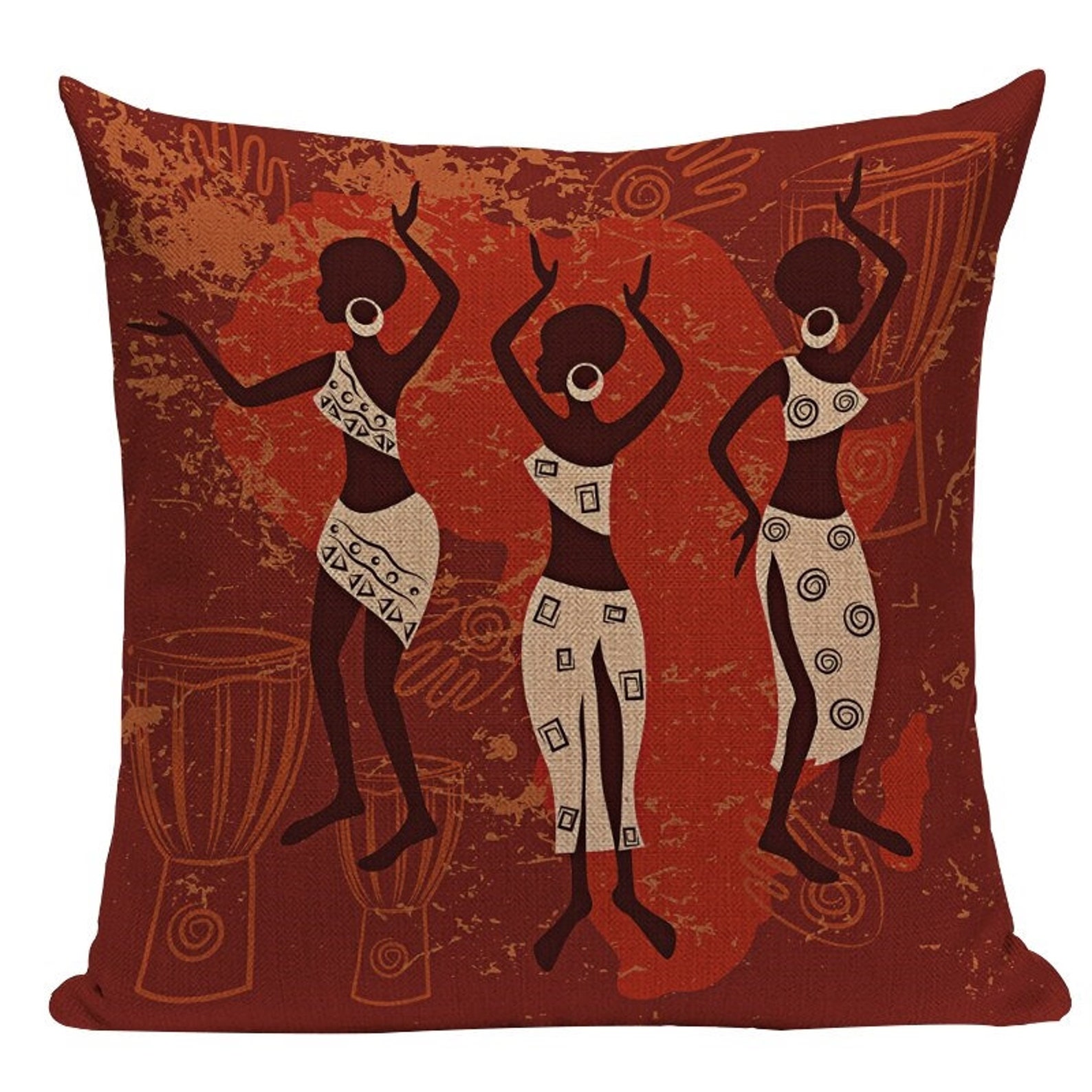 African Woman Cushion Cover African Women Decorative Throw Etsy