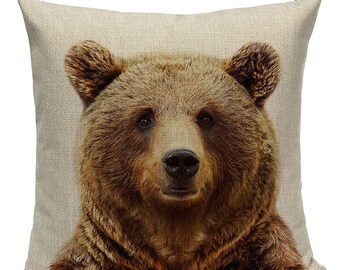 bear pillow cover