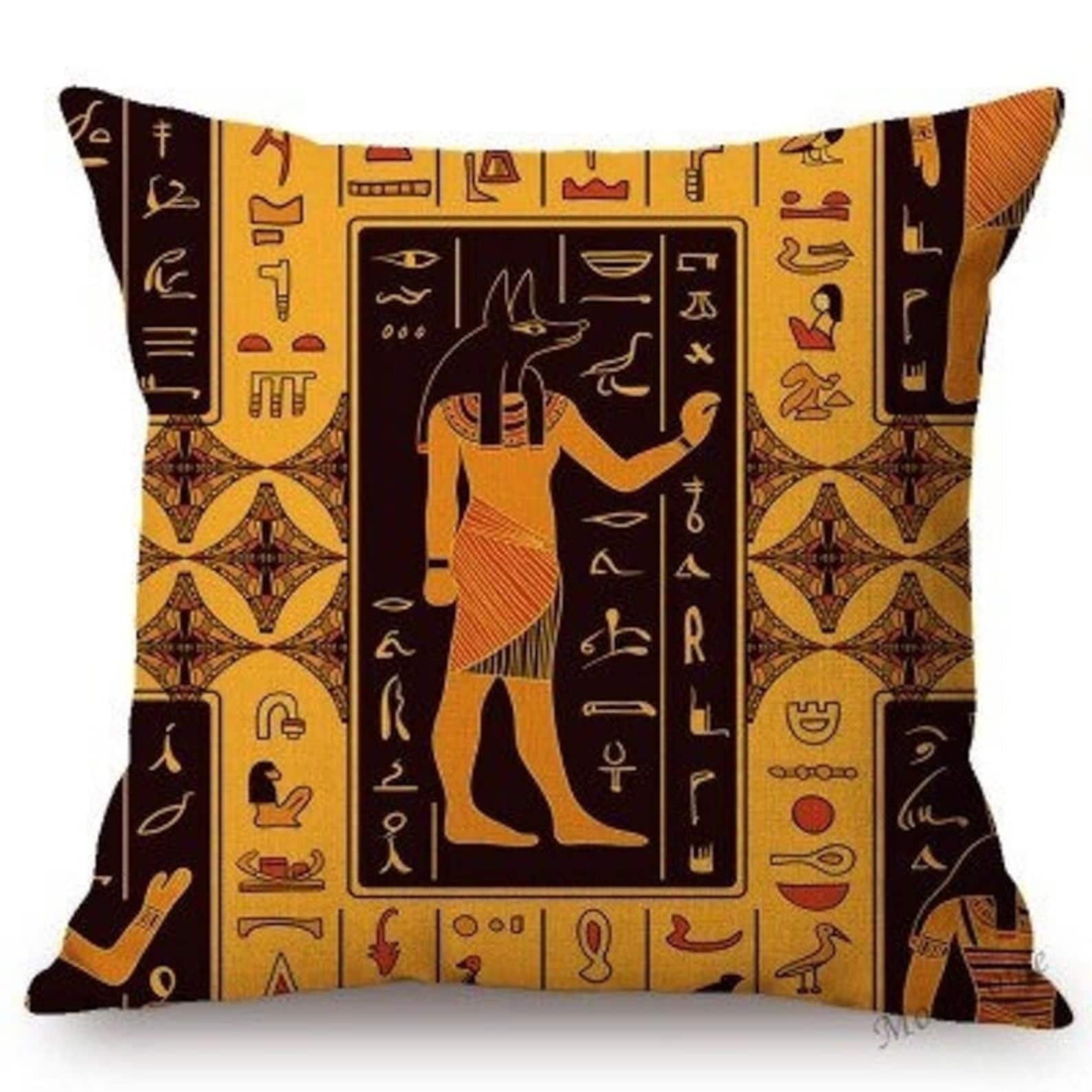 Egyptian Pillow cover Ancient Egyptian Style Cushion Cover Etsy