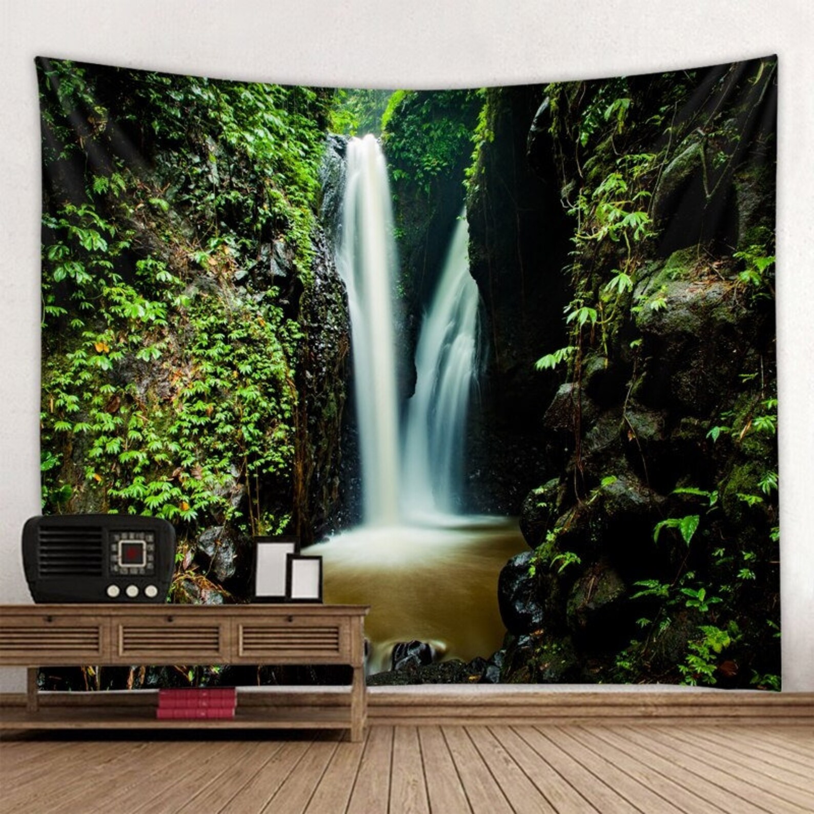 Waterfall Tapestry Nature Scenery Wall Hanging for Living Room Etsy
