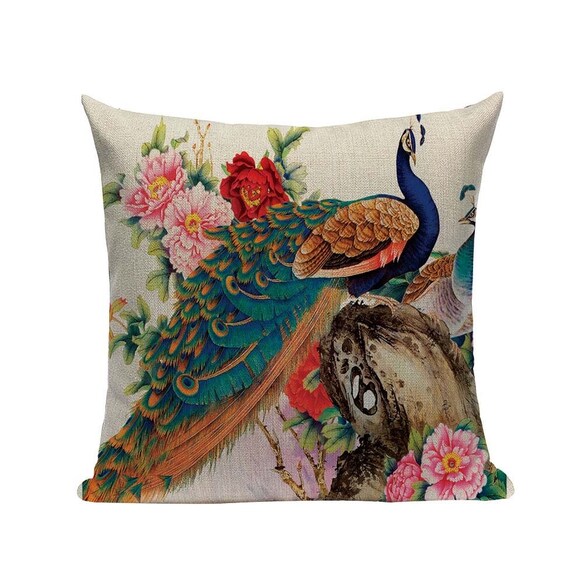 peacock pillow cases