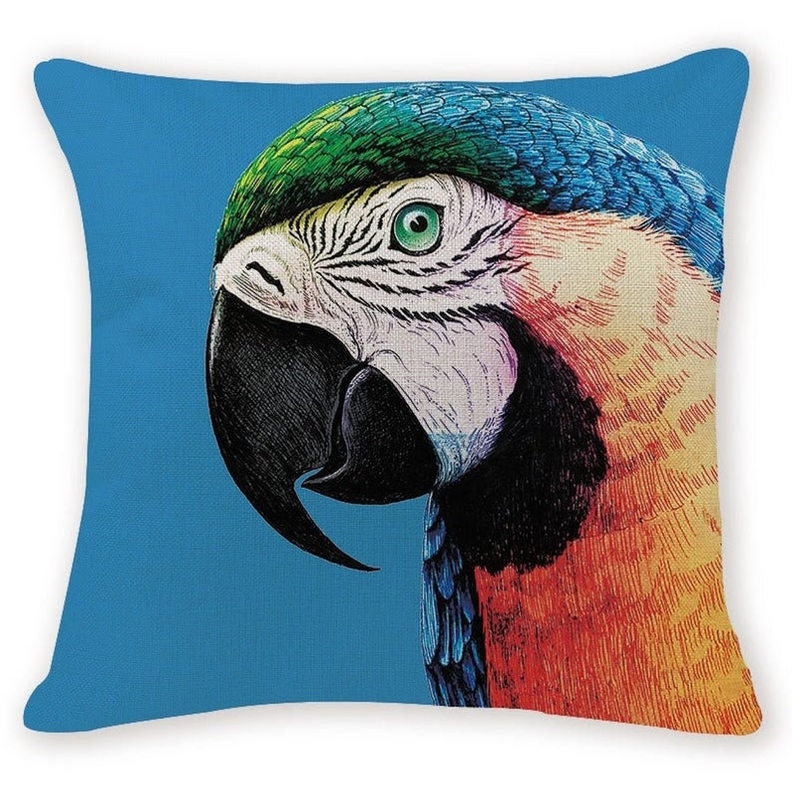 Parrot Cushion Cover Parrots Pillow Cover Decorative Throw Etsy