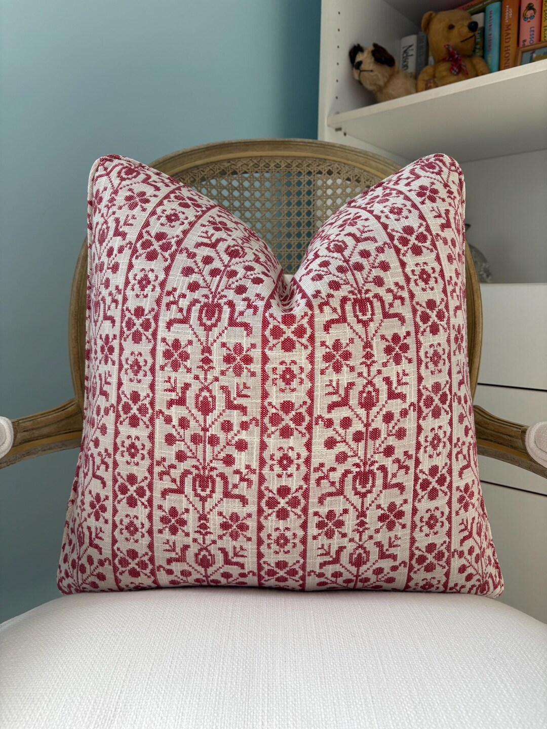 Sister Parish 20”x 20” One Sided “georgina” in Pink Performance Pillow ...