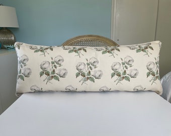 Ready to ship! 14”x 36” both sides Cowtan & Tout “Bowood Union” in green/gray colorway high end pillow. Designer pillow. Lumbar pillow.