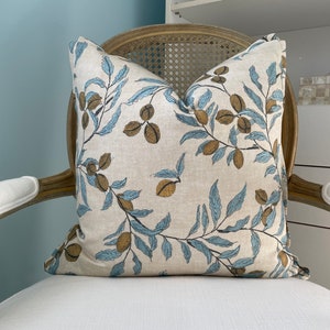 Lulie Wallace &quot;Katherine&quot; in pecan one or both sides high end pillow cover. Decorative pillow cover. Designer pillow cover.