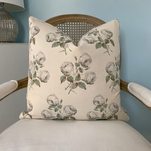 Cowtan & Tout "Bowood Union" in the green/grey colorway one or both sides high end pillow cover. Designer pillow cover. Decorative pillow.