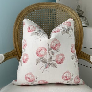 Cowtan & Tout "Bowood Union" in pink/grey one or both sides high end pillow cover. Designer pillow cover. Decorative pillow cover.