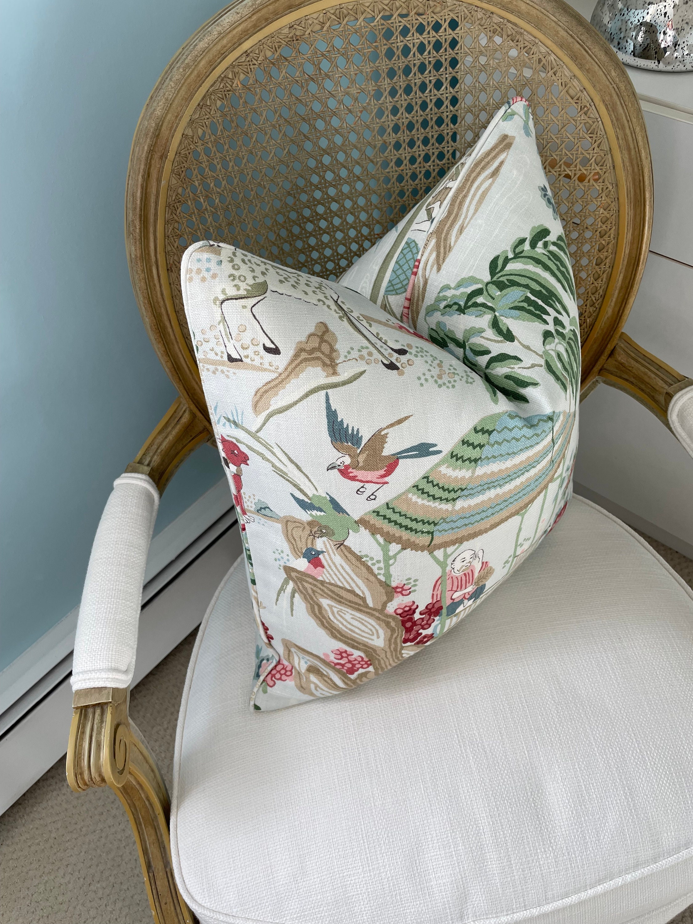 Schumacher "yangtze River" in Aqua Colorway Pillow Cover Available One ...