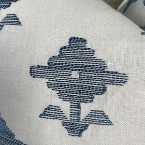 Schumacher "rubia" Embroidery in Blue One or Both Sides High End Pillow ...