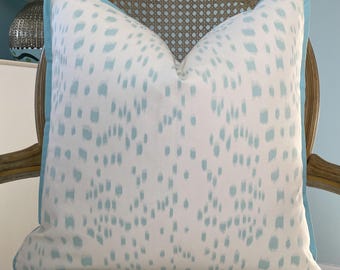 Brunschwig & Fils Les Touches in pool one or both sides pillow cover.