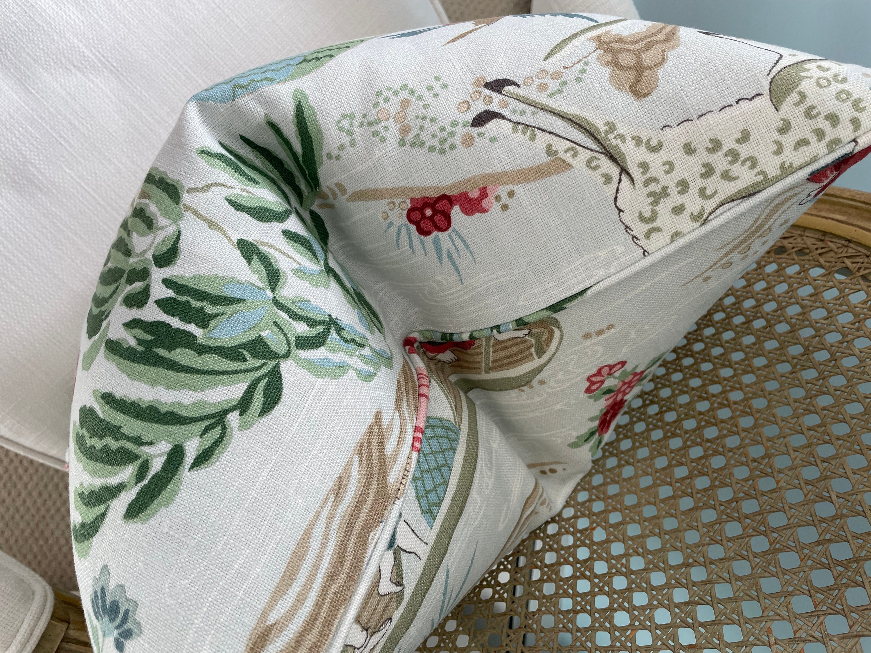 Schumacher "yangtze River" in Aqua Colorway Pillow Cover Available One ...