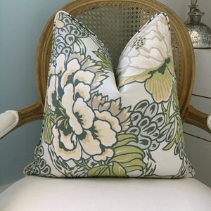 Thibault "Honshu" in Robin's Egg blue one or both sides high end pillow cover. Designer pillow cover. Decorative pillow cover. Sofa pillow.