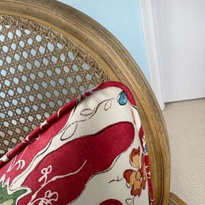 Brunschwig and Fils “Rivière” in red 100% cotton pillow cover. image 2