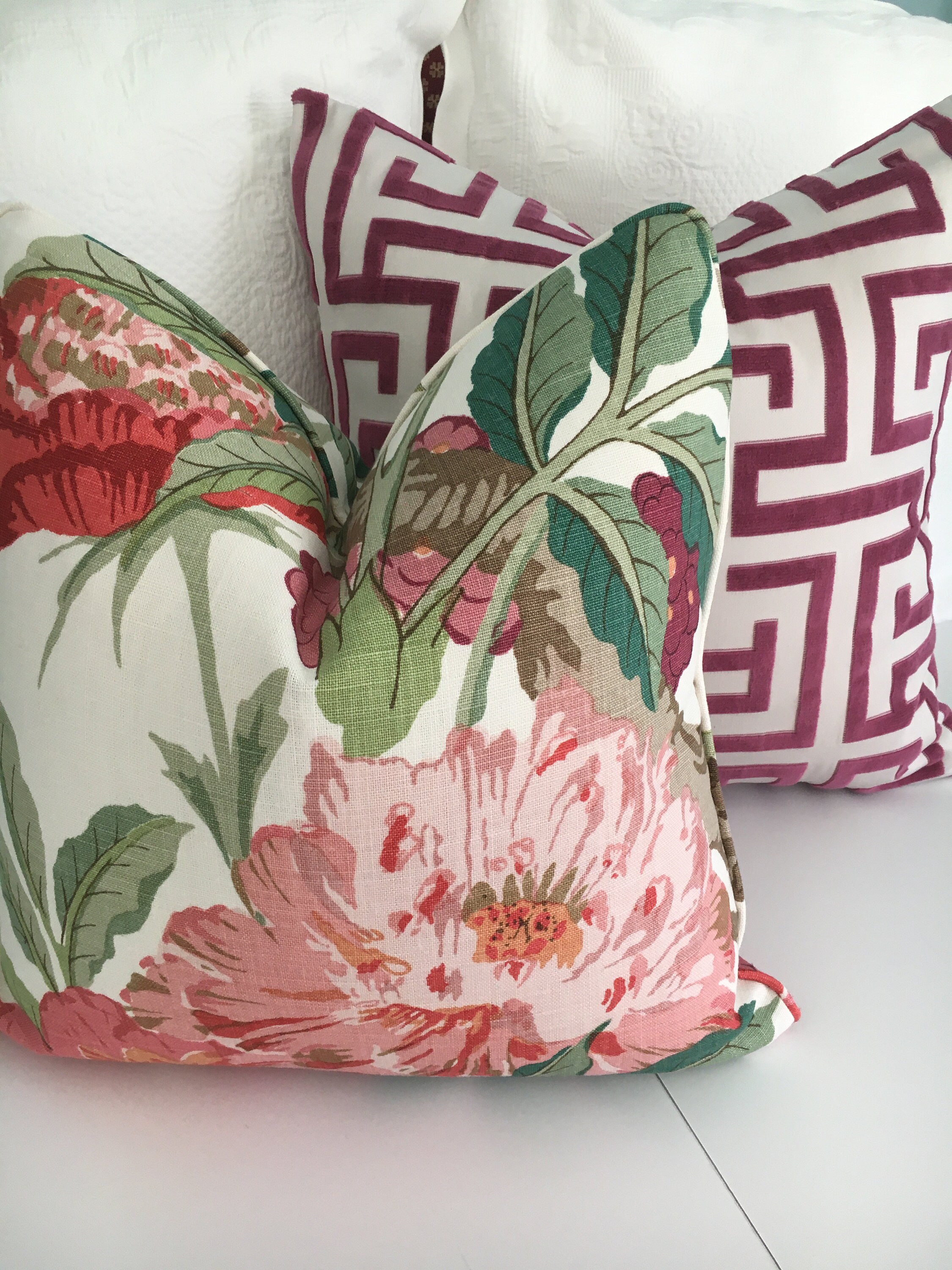 Schumacher enchanted Garden Fuchsia High End | Etsy