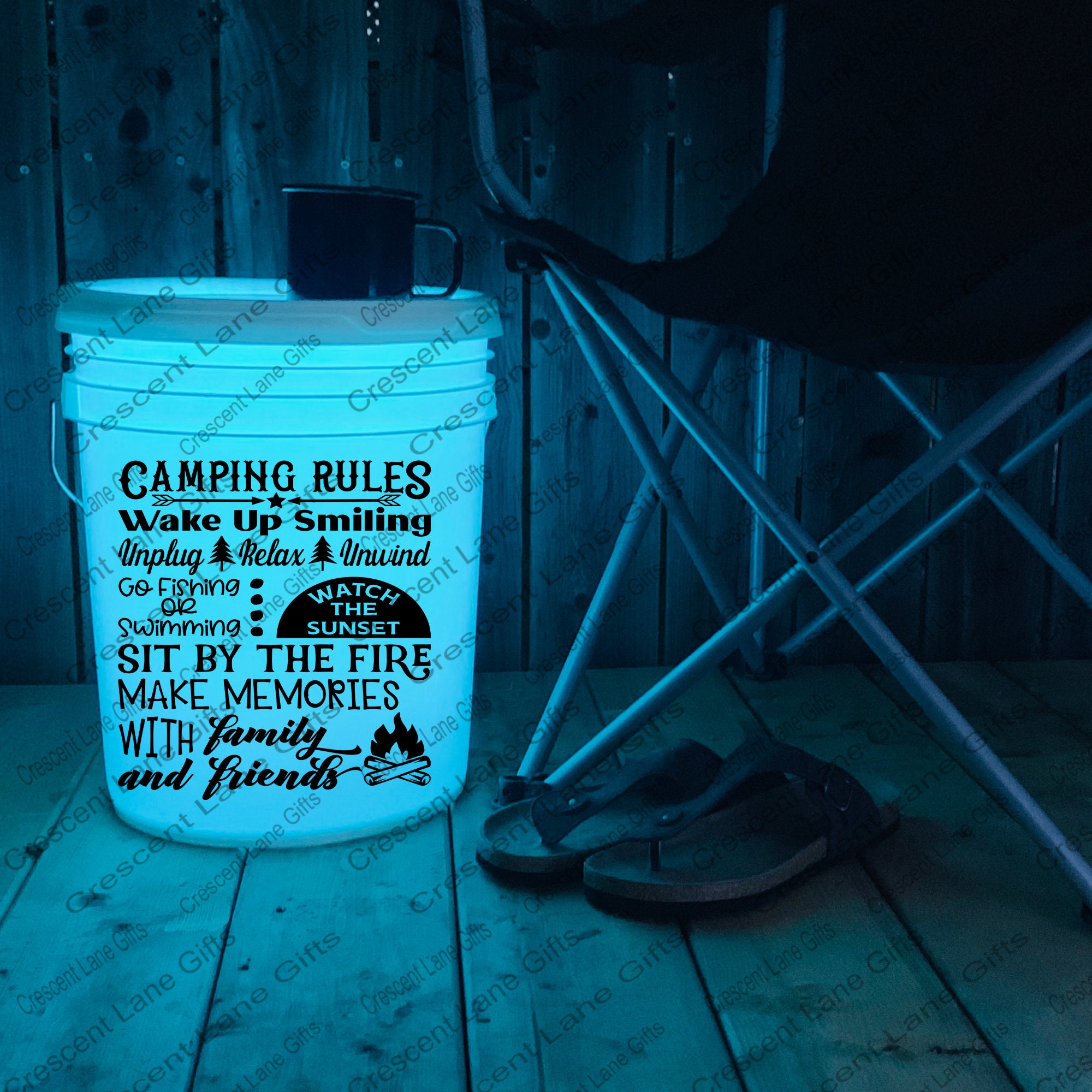 Camping Bucket Decal and Light RV decal rpod decal camper Etsy