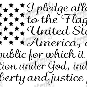 American Flag, Pledge of Allegiance, Decal, American Flag Decal, 2nd Amendment, Vinyl Decal, For Your  Car, Golf Cart, Window, Electronics