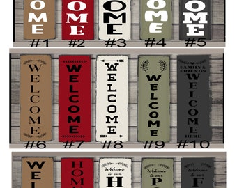 Welcome Porch Sign Vinyl Stencil, DIY Wood Crafts