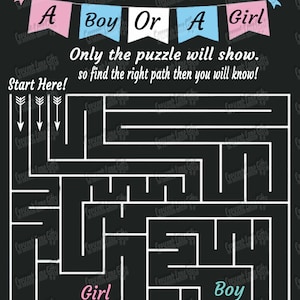 Gender Reveal Puzzle for kids and families, 12 Piece or  30-Piece - Puzzles