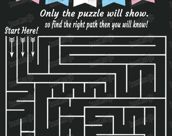 Gender Reveal Puzzle for kids and families, 12 Piece or  30-Piece - Puzzles
