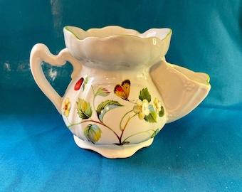 Taza de afeitar antigua de Foley con fresas James Kent