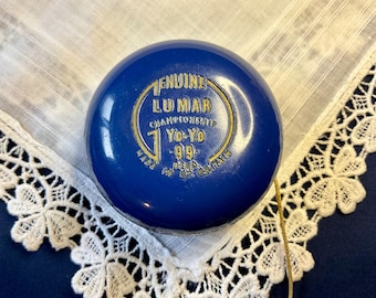Yo-yo Lumar Championship 99 original de los años 70, color azul oscuro.