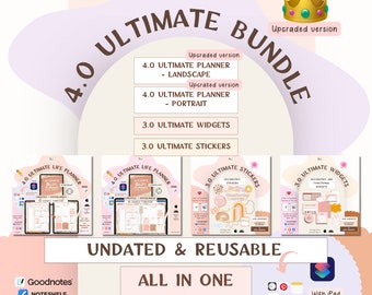 Ultimate Digital Planner Bundle: With Stickers. GoodNotes, Noteshelf, Samsung Notes and more (PDF)