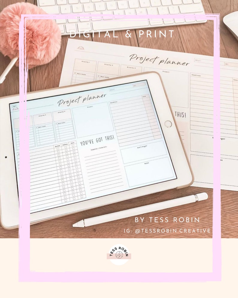 Project Planner Digital Project Planner Goodnotes Planner Etsy