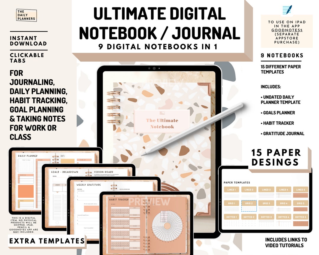 Ultimate Digital Notebook | Daily Planner | Gratitude Journal | Habit ...
