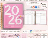 2026 Digital Planner: ADAPT Leather Planner for GoodNotes, Samsung Notes & more, 2500+ Stickers (PDF + PNG Downloads) - Landscape - Dated