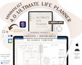 4.0 Ultimate Undated Life Planner Minimalist | Landscape Digital Planner | Hyperlinked | GoodNotes & more | Apple, Android | Extra templates