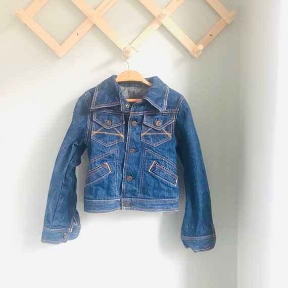 Kids vintage denim jean jacket, hipster kids, cott