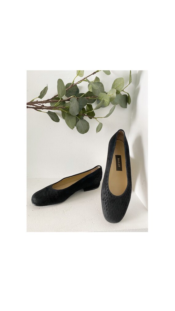 BALLY Vintage Tapestry Slip on Flats Genuine Suede Leather Etsy