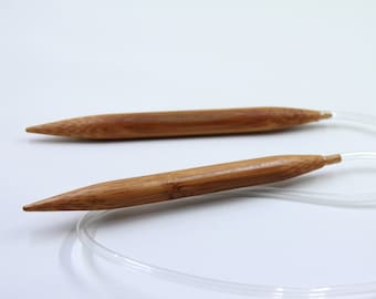 Bamboo Circular Knitting Needles-10mm-9mm-8mm-6.5mm-800mm Cable-Wooden Knitting Needles-Ruber Wire-Choose Size-Long Cable-Knitting Tool
