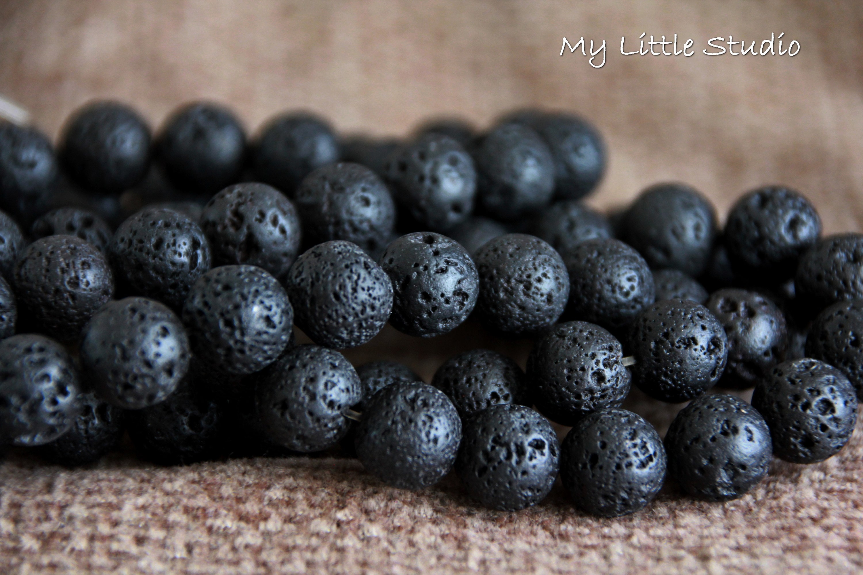 Black Lava Beads-4mm or 6mm or 8mm or 10mm-full - Etsy