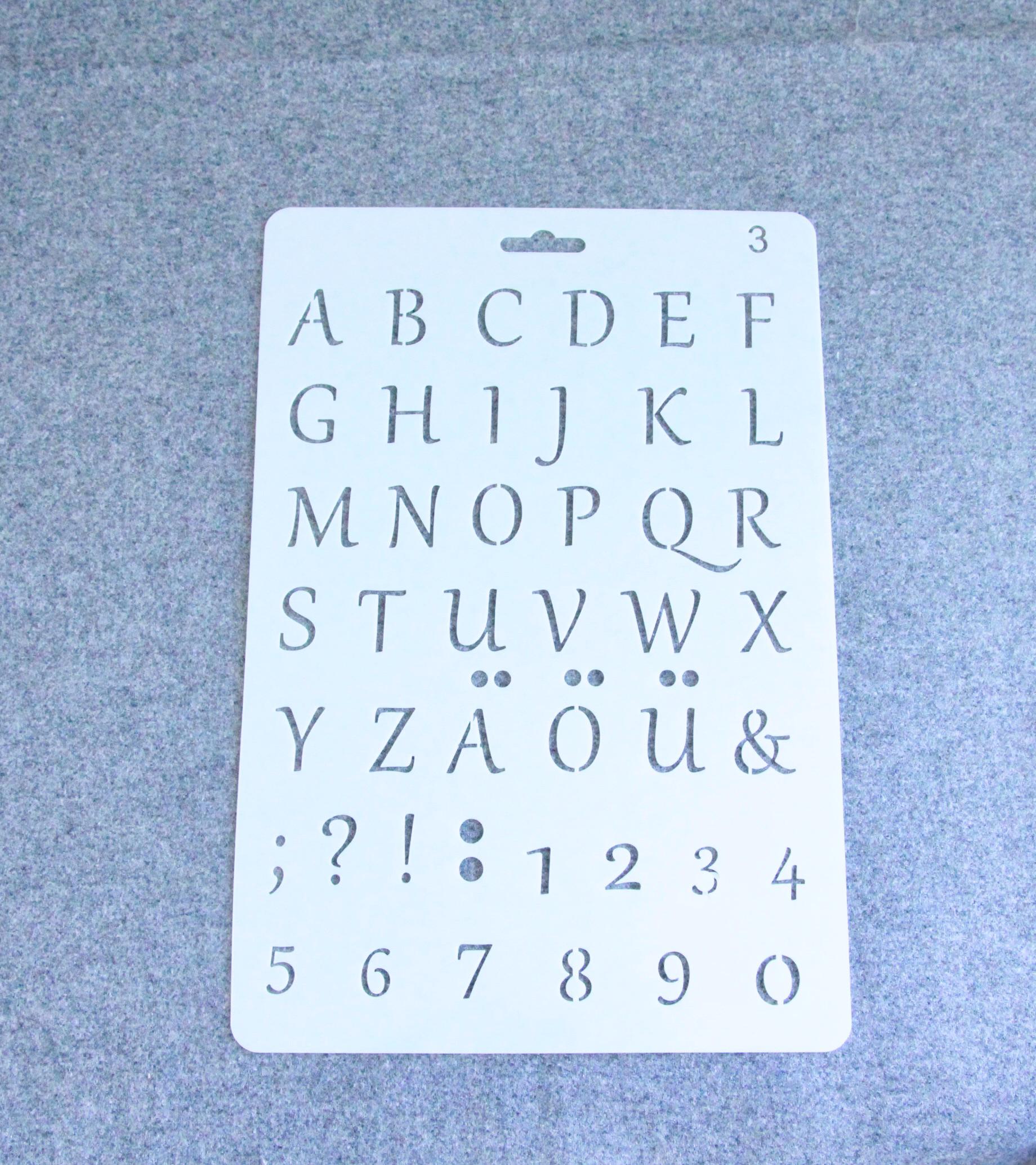 Stencil-255x174x0.4mm-alphabet Letters Stencil-plastic Drawing Stencil ...