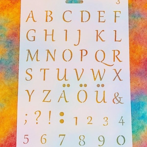 Stencil-255x174x0.4mm-Alphabet Letters Stencil-Plastic Drawing Stencil-Spray Painting Decorating-Wall Decorating-Scrapbooking Craft Journal