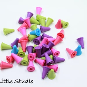 Knitting Needles Caps-Plastic Needle Stoppers-20x12mm-Hole: 2mm-Pack of 4 Pieces