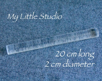 Acrylic Rolling Pin-Clay Roller-Clay Tool-Plain Rolling Pin-Baking Decorating Pottery Polymer Clay-Acrylic Roller-Acrylic Rod-20x2cm