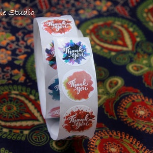 Grazie Adesivi-25mm Round-1 rotolo-500 Adesivi colorati Etichette-Mailing Scrapbooking Craft Art Journaling-Adesivo decorativo