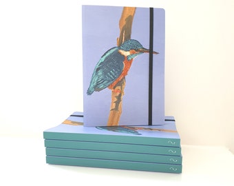 Kingfisher A5 Notebook | Bird Line Notebook Softback UK