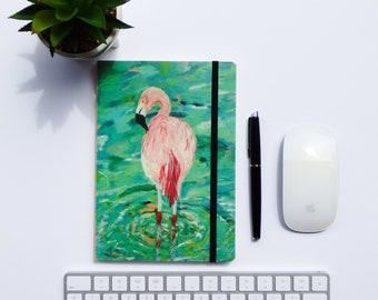 Flamingo A5 Notebook UK | A5 Softback Lined Notebook UK | Bird Flamingo Gift UK