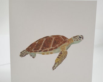 Sea Turtle Greeting Card | Turtle Moving Card |Turtle Lovers| Wife Birthday Card | Blank Any Occasion Animal Card