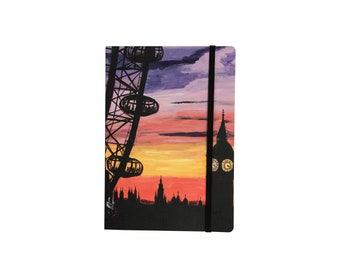 A5 London Luxe Notebook | London Soft Cover Gevoerde Notebook | Londen Briefpapier