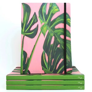 Monstera Leaf A5 Luxury Lined Notebook UK