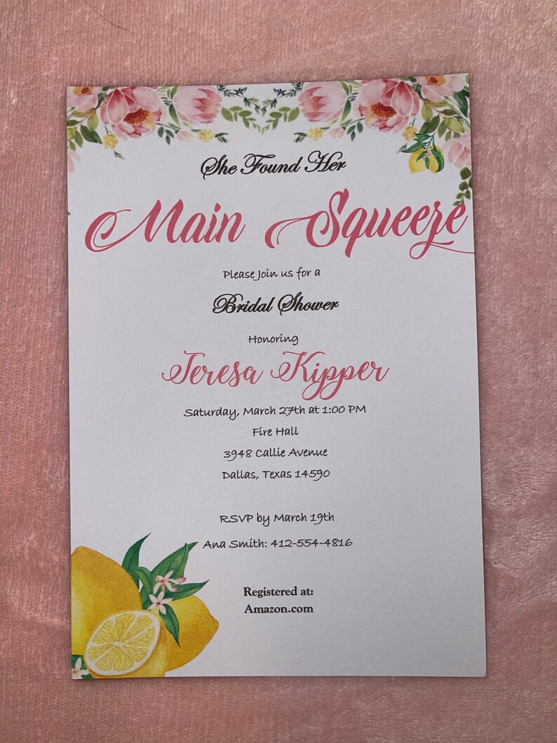 Editable Bridal Shower Invitation Etsy