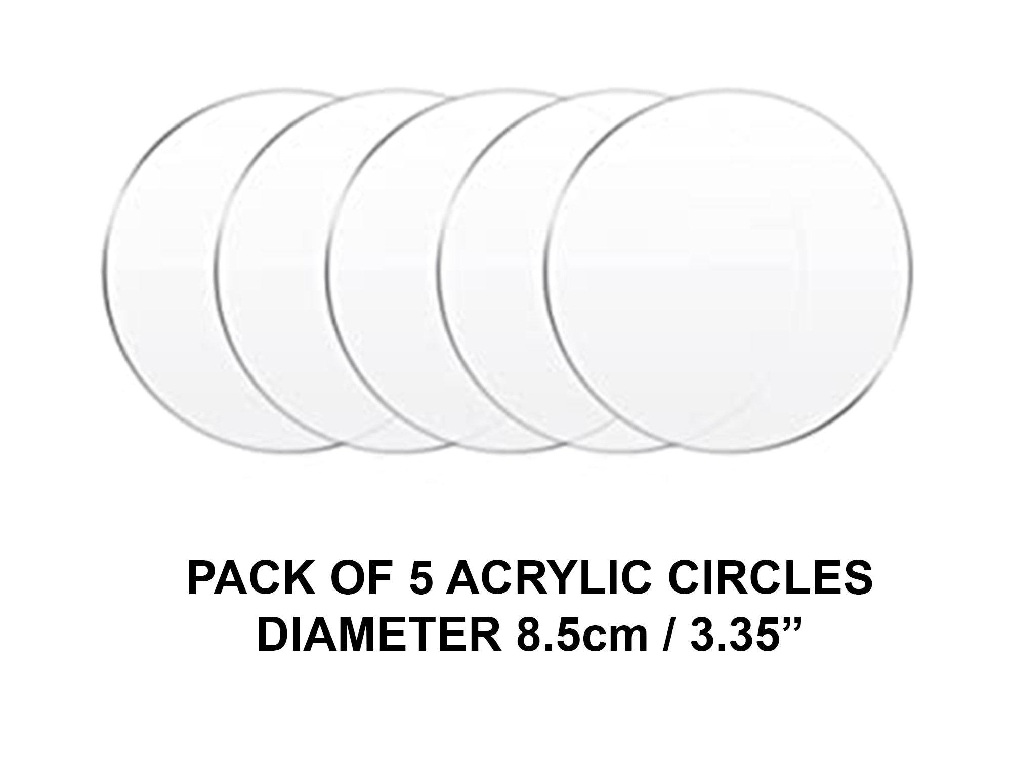 Laser Cut Clear Acrylic Disks
