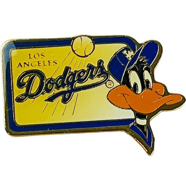 Vintage Los Angeles Dodgers Daffy Duck Lapel Hat Pin 1993 Baseball Fan Gift Looney Tunes Souvenir