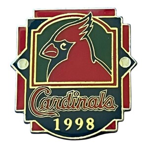 Vintage St Louis Cardinals 1998 Baseball Lapel Hat Pin Fan Gift MLB Souvenir