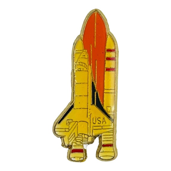 Vintage NASA Space Shuttle Lapel Pin USA Rocket S… - image 8