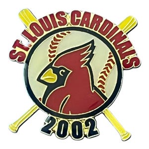 Vintage St Louis Cardinals Baseball Lapel Hat Pin 2002 Fan Gift MLB Souvenir